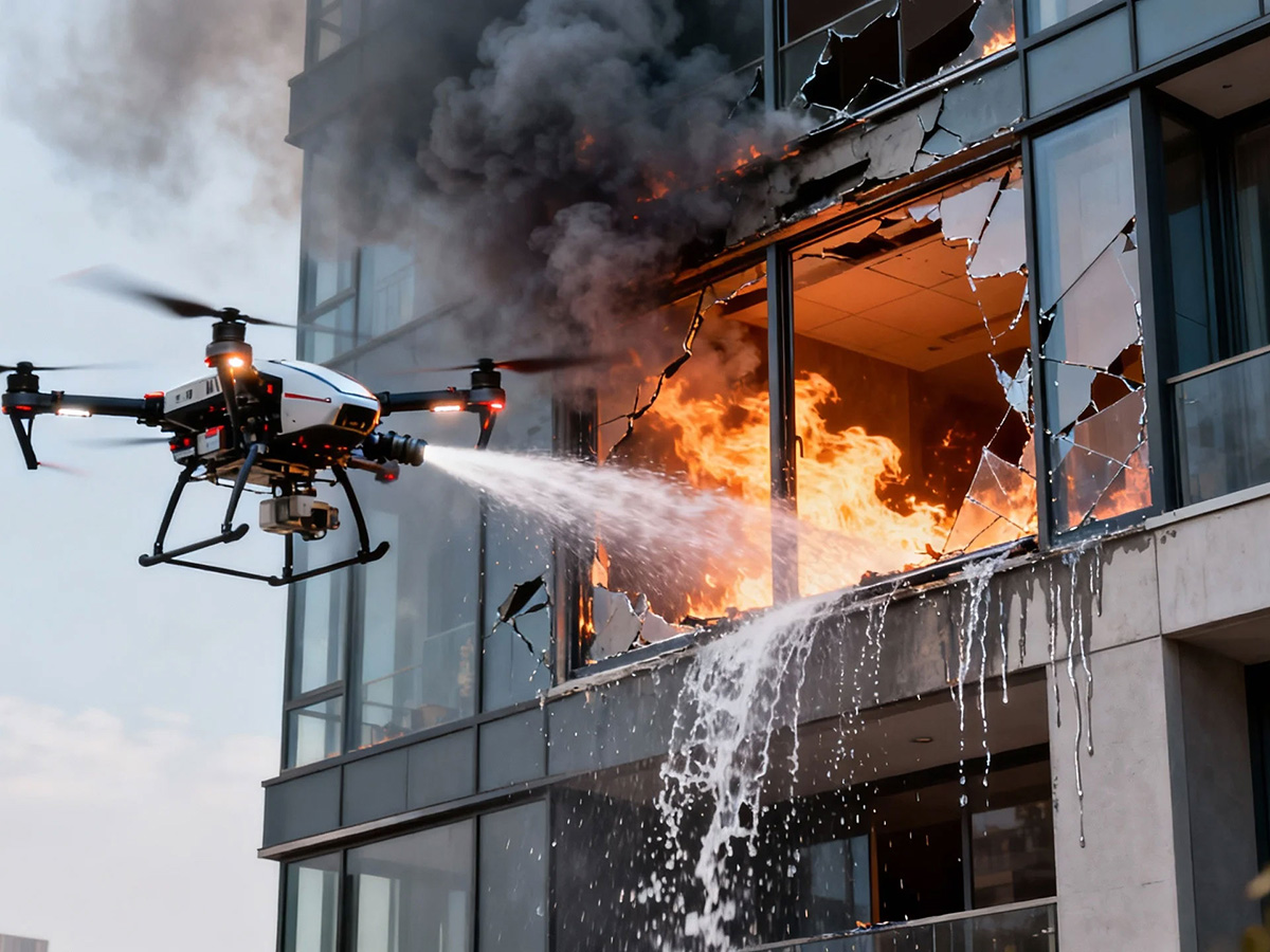 Case studies of the application of fire rescue drones: