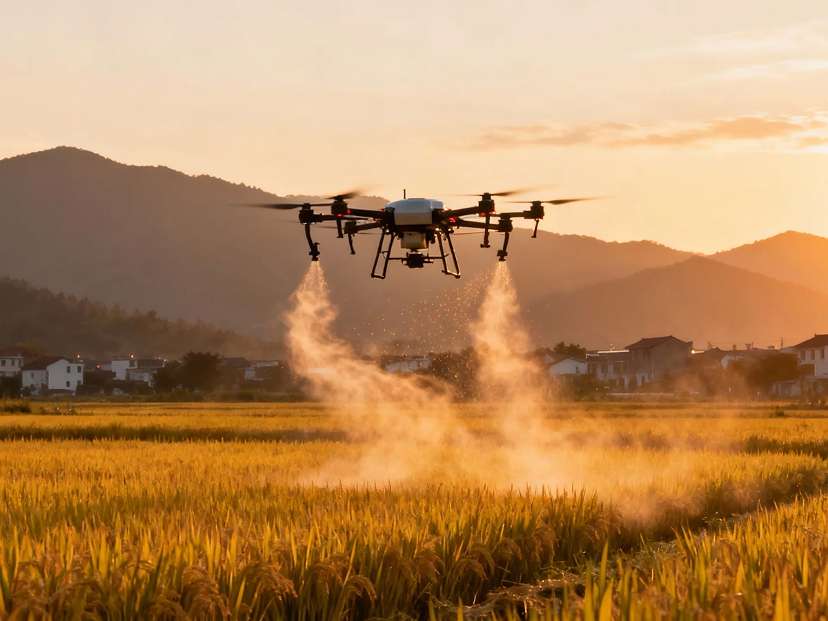 Lightweight agricultural drones for pest control